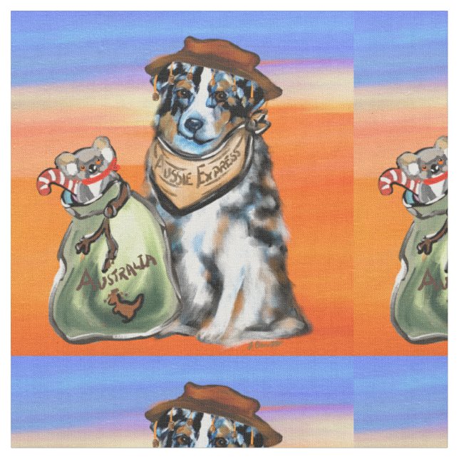 AUSTRALIAN SHEPHERD FABRIC (Close Up)