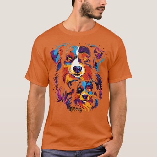 Australian Shepherd Fathers Day T_Shirt