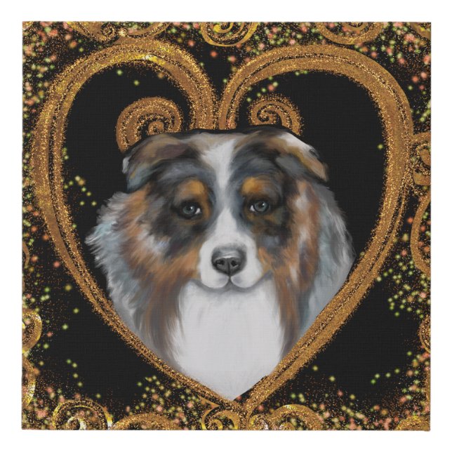 Australian Shepherd   Faux Canvas Print (Front)