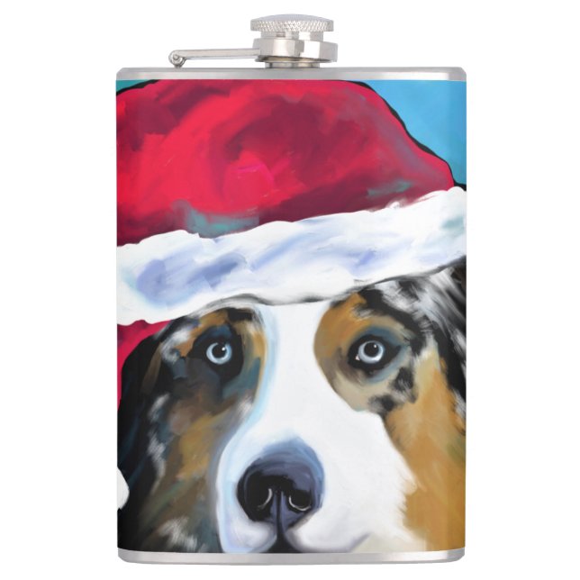 Australian Shepherd Flask (Front)