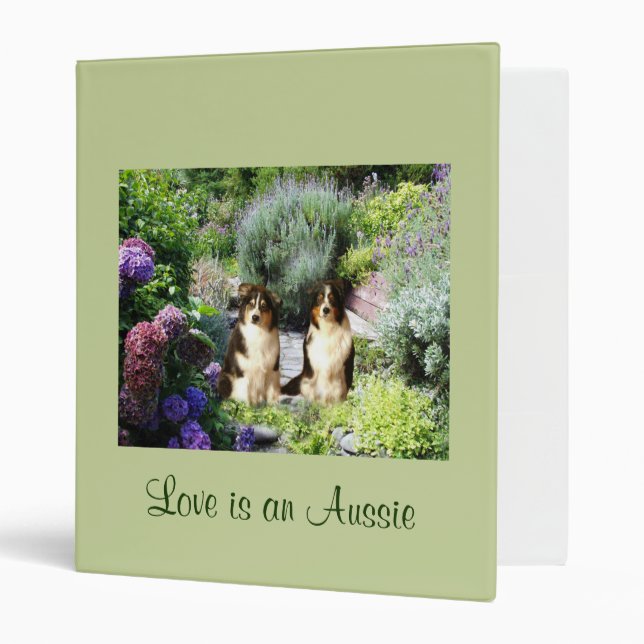 Australian Shepherd Garden Binder (Front/Inside)