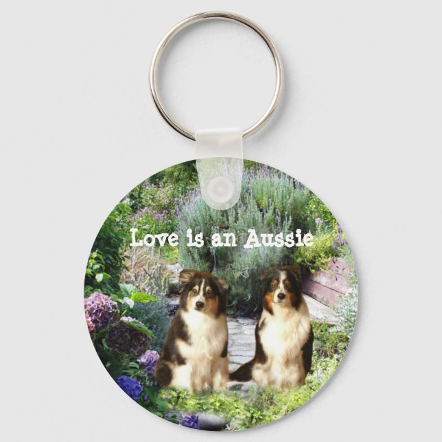 Australian Shepherd Garden Keychain (Front)