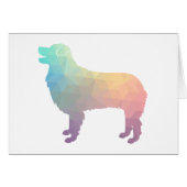 Australian Shepherd Geometric Silhouette Pastel (Front Horizontal)