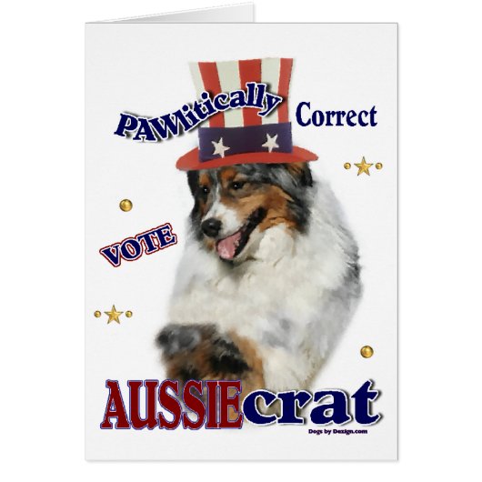 Australian Shepherd Gifts Cards (Front)
