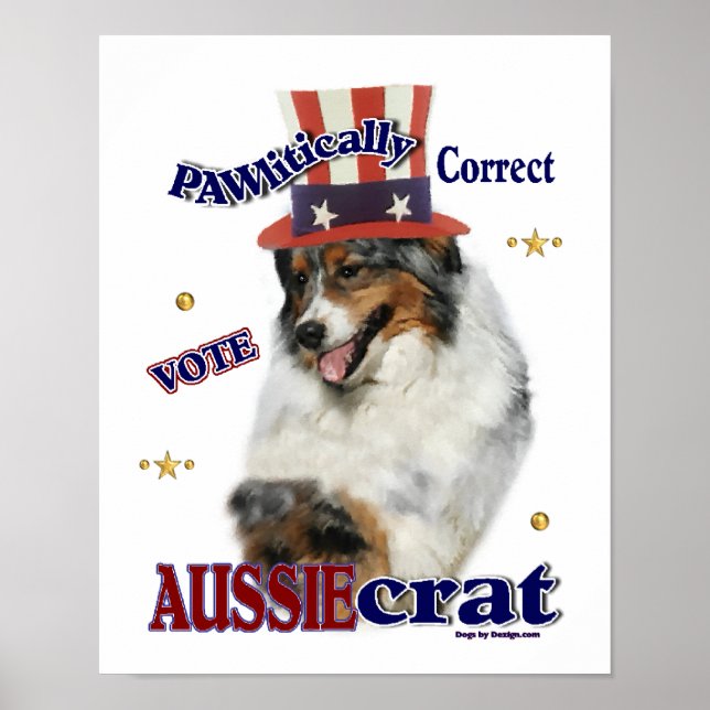 Australian Shepherd Gifts Poster (Front)