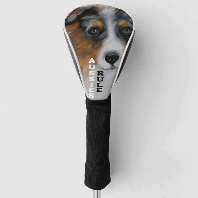 AUSTRALIAN SHEPHERD GOLF HEAD COVER (Front)