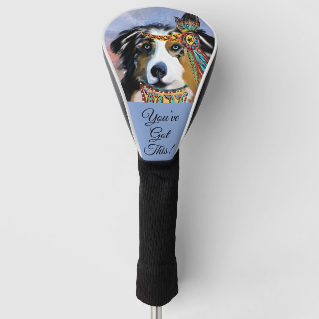AUSTRALIAN SHEPHERD  GOLF HEAD COVER (Front)
