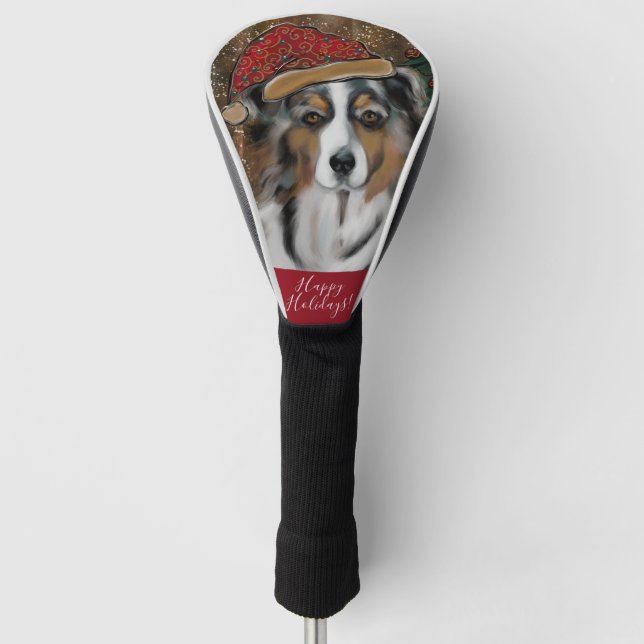 Australian Shepherd   Golf Head Cover (Front)