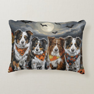 Australian Shepherd Halloween Spooky  Accent Pillow