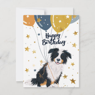 Australian shepherd Happy birthday Holiday Card