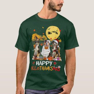 Australian Shepherd Happy Hallothanksmas Halloween T-Shirt