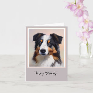 Australian Shepherd Head - Card