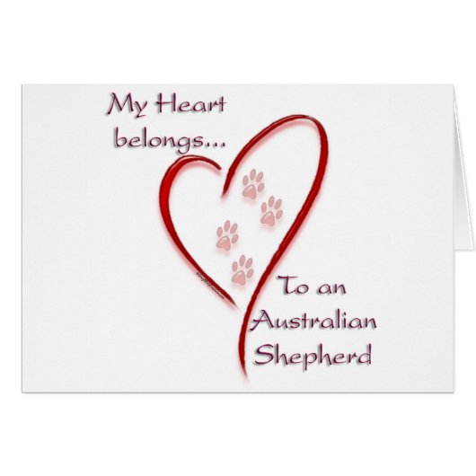 Australian Shepherd Heart Belongs (Front Horizontal)