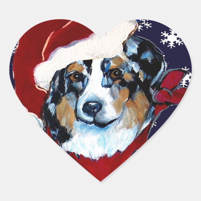 AUSTRALIAN SHEPHERD HEART STICKER (Front)