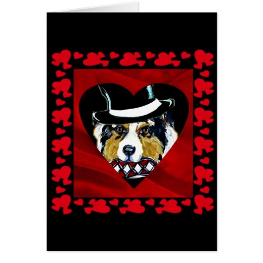 Australian Shepherd Hearts Cards (Front)