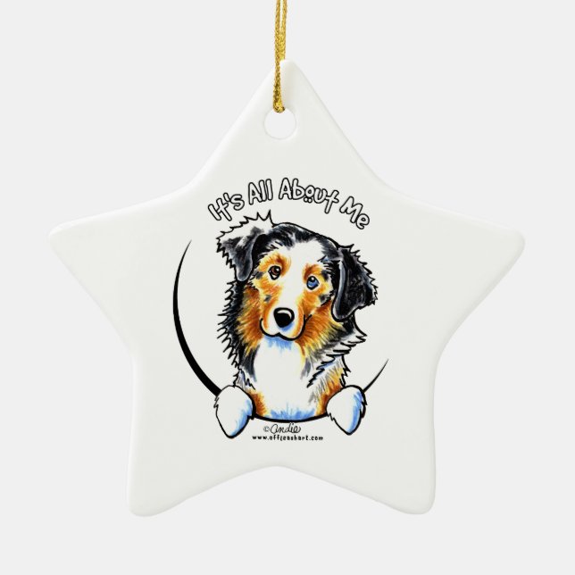 Australian Shepherd IAAM Ceramic Ornament (Front)