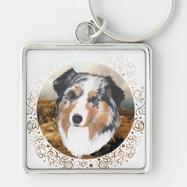 Australian Shepherd Keychain (Front)