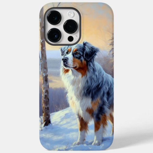 Australian Shepherd Let It Snow Christmas  Case_Mate iPhone 14 Pro Max Case