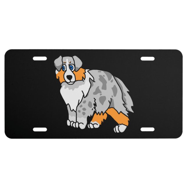 Australian Shepherd  License Plate (Front)