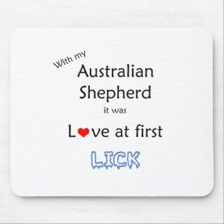 Australian Shepherd Lick Design Mouse Pad