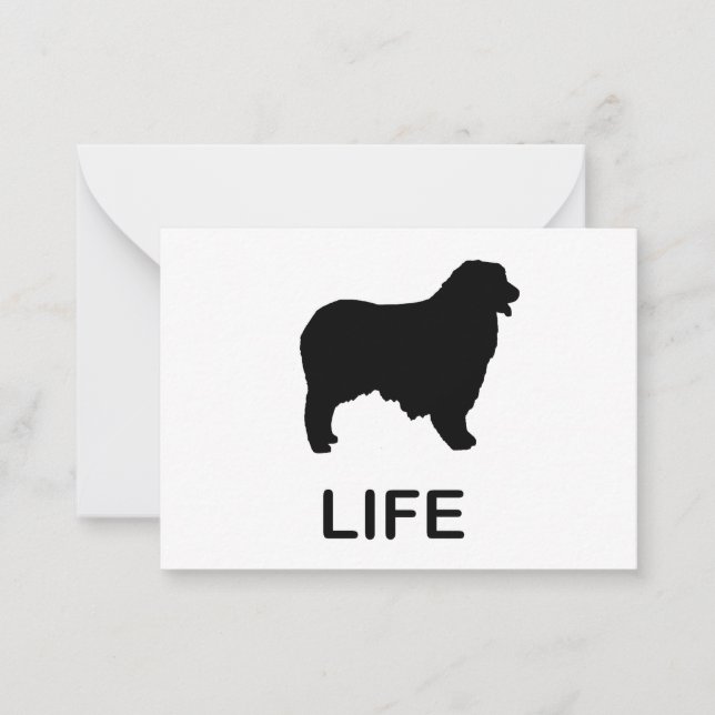 australian shepherd life note card (Front)