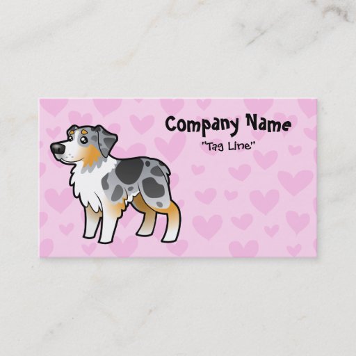 Customizable Australian Shepherd Love Business Card