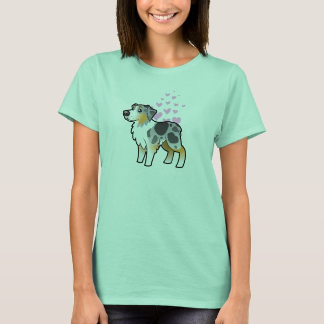 Australian Shepherd Love T-Shirt (Front)