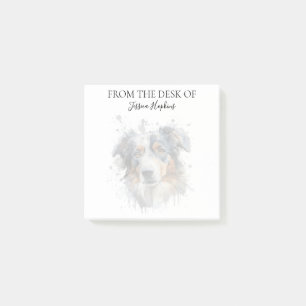 Australian Shepherd Lover Monogrammed Dog Post-it Notes