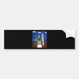 Australian Shepherd Marlin Fishing Bumper Sticker