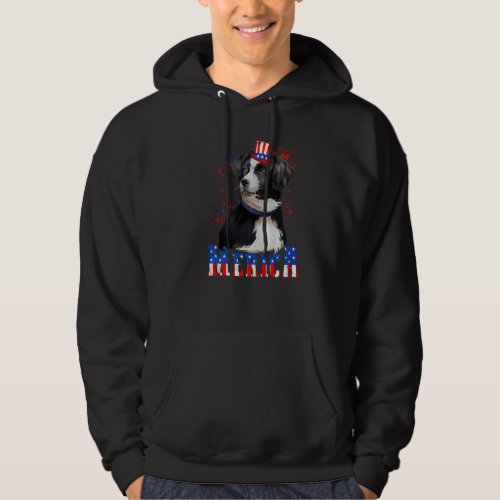 Australian Shepherd Merica American Flag Dog July  Hoodie