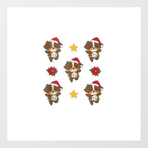 Australian Shepherd Merry Christmas Winter Dogs Ch Wall Decal