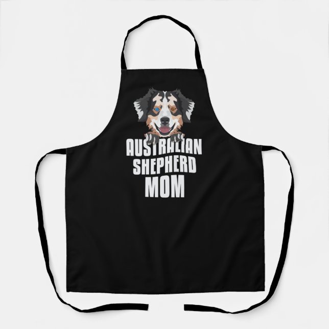Australian Shepherd Mom, Dog Mom Apron (Front)