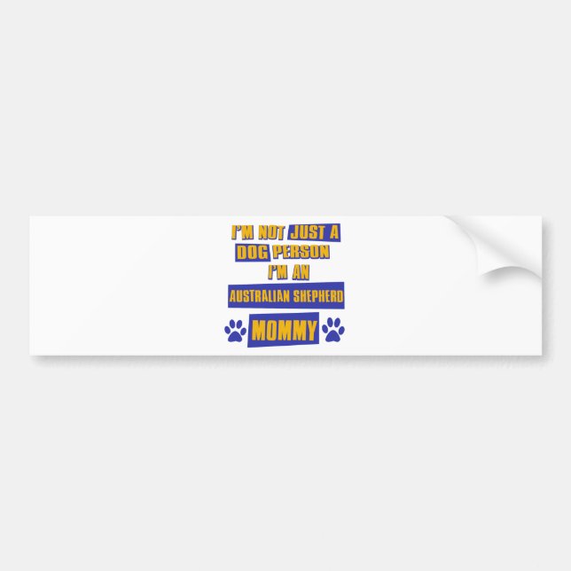 Australian Shepherd Mommy Bumper Sticker (Front)