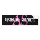 Australian Shepherd Monogram Bumper Sticker