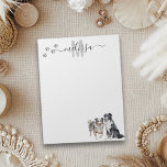 Australian Shepherd Monogram Personalized  Notepad<br><div class="desc">This design may be personalized in the area provided by changing the photo and/or text. Or it can be customized by clicking Personalize this Template and then choosing the click to customize further option and delete or change the color of the background, add text, change the text color or style,...</div>