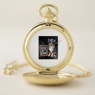 Australian Shepherd My Dog Thinks I'm Cool For Dog Pocket Watch