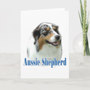 Australian Shepherd Name Holiday Card