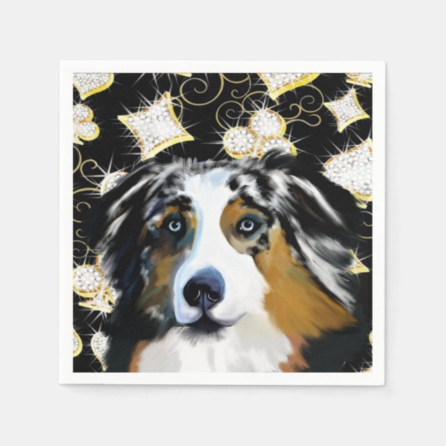 Australian Shepherd   Napkins (Front)