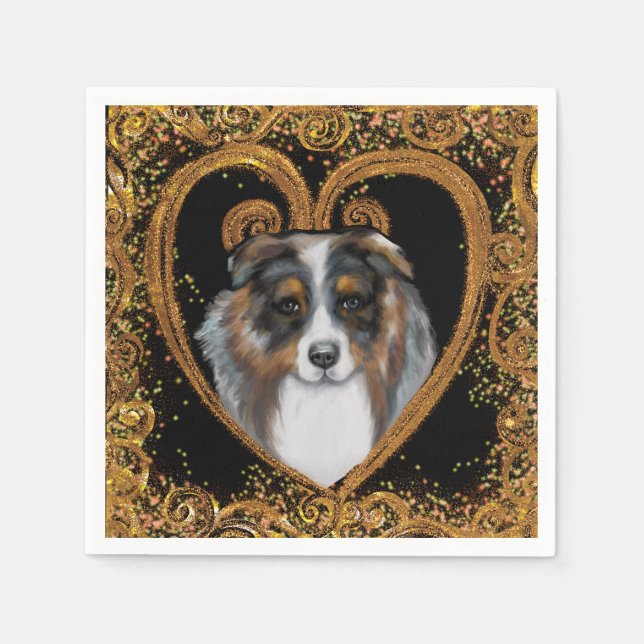 Australian Shepherd   Napkins (Front)