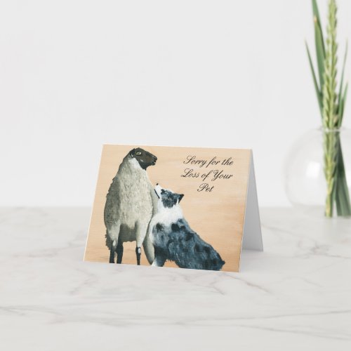 Australian Shepherd One Tough Sheepdog Painting Card