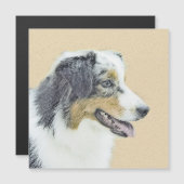 Australian Shepherd Painting - Original Dog Art (Front/Back)