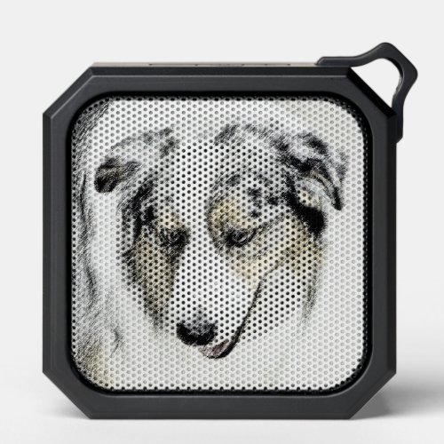 Australian Shepherd Painting _ Original Dog Art Bluetooth Speaker