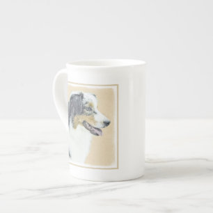 Australian Shepherd Painting - Original Dog Art Bone China Mug