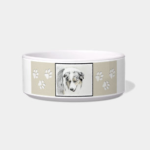 Australian Shepherd Painting - Original Dog Art Bowl