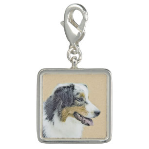 Australian Shepherd Painting - Original Dog Art Charm