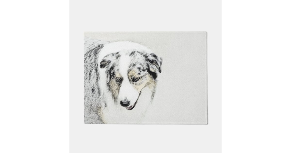 Australian Shepherd Dog Bath Mat Anti-Slip Pet Personalized