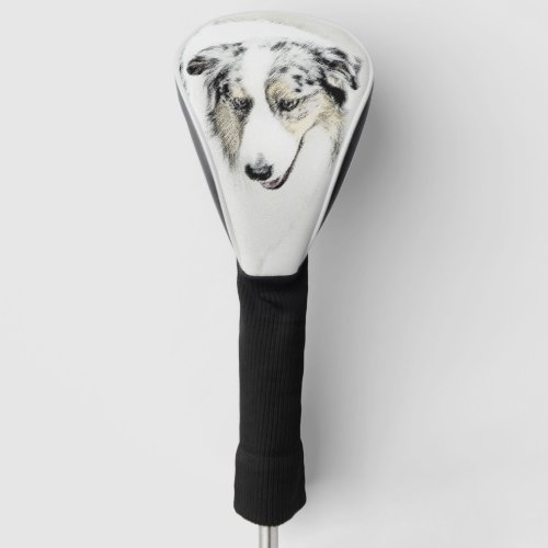 Australian Shepherd Painting _ Original Dog Art Golf Head Cover