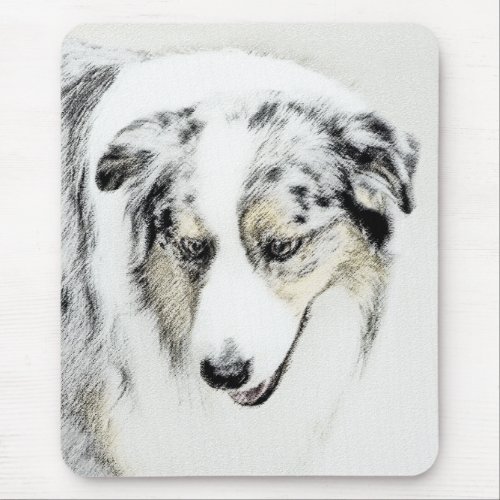 Australian Shepherd Painting _ Original Dog Art Mouse Pad