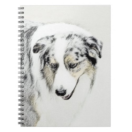 Australian Shepherd Painting _ Original Dog Art Notebook