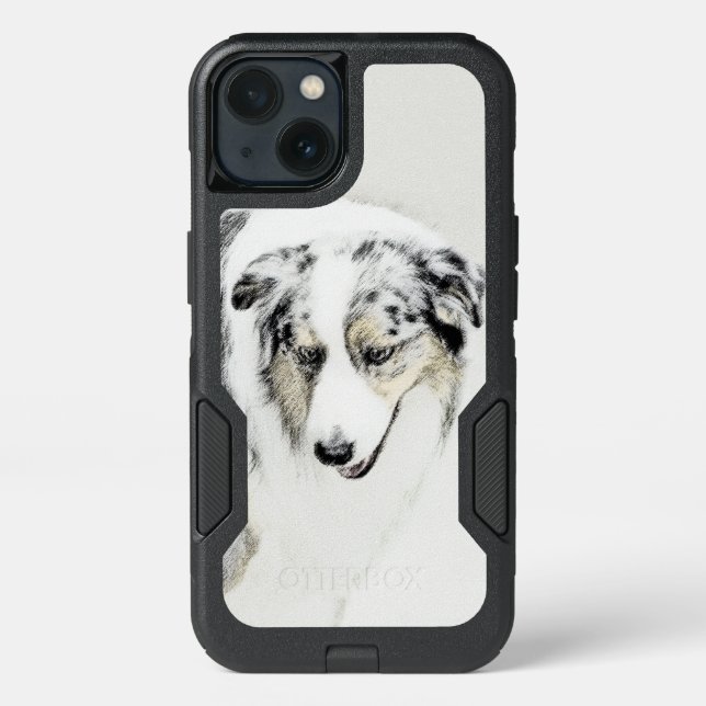 Australian Shepherd Painting - Original Dog Art Otterbox iPhone Case (Back)